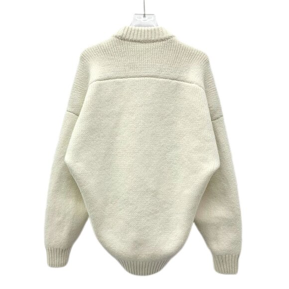 J16838 Alexander Wang Womens Cream Oversized Wool Blend Sweater - Picture 2 of 7